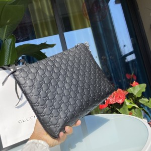 Gucci men's leather clutch bag