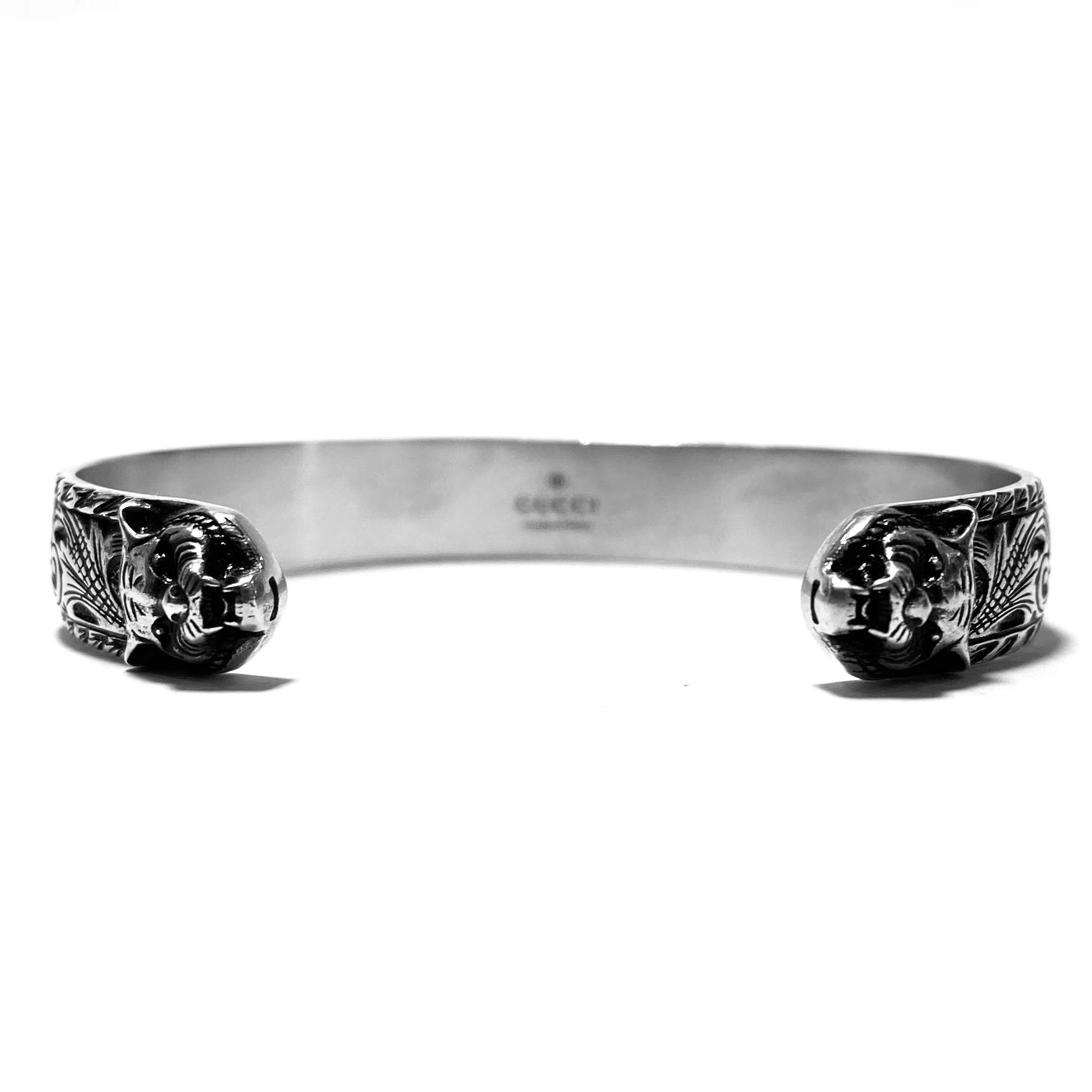 Gucci Tiger Head Silver Bracelet