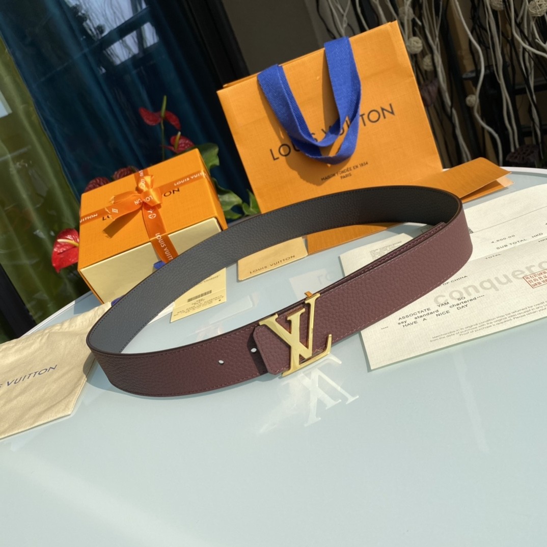 Louis Vuitton men's leather belt