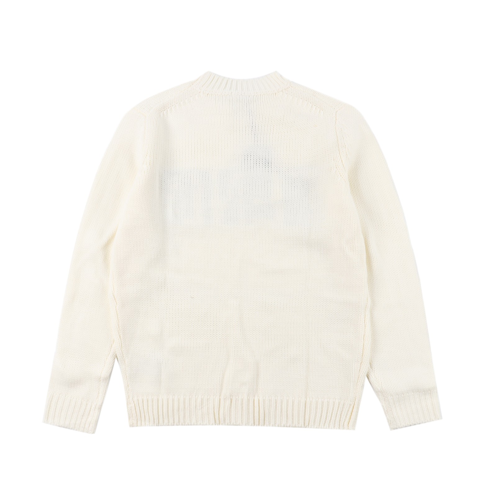 Fendi chest letter jacquard logo round neck sweater