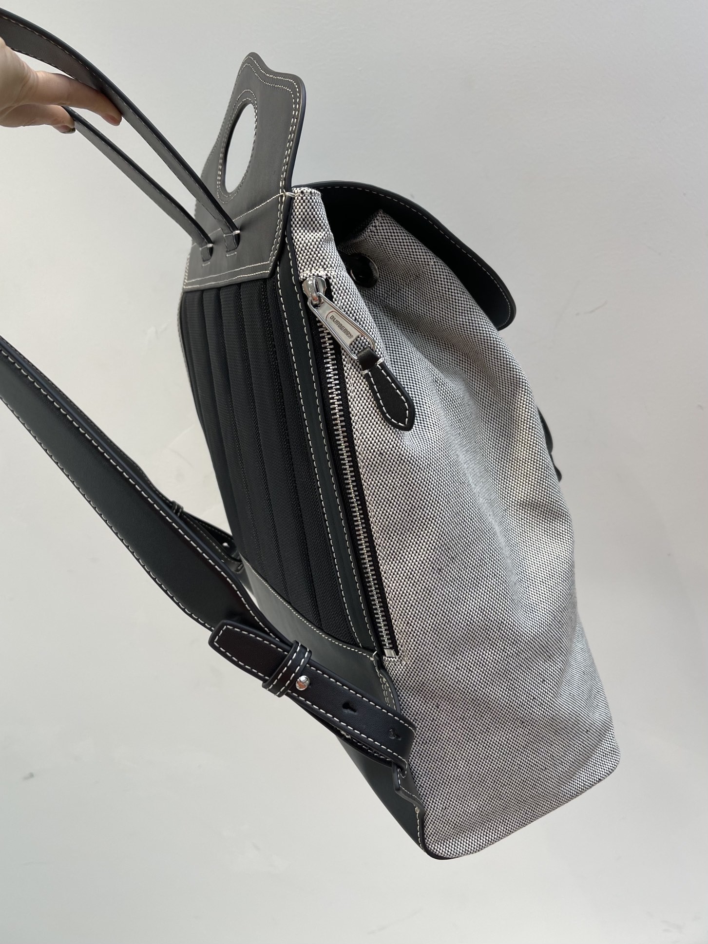 Burberry clamshell backpack