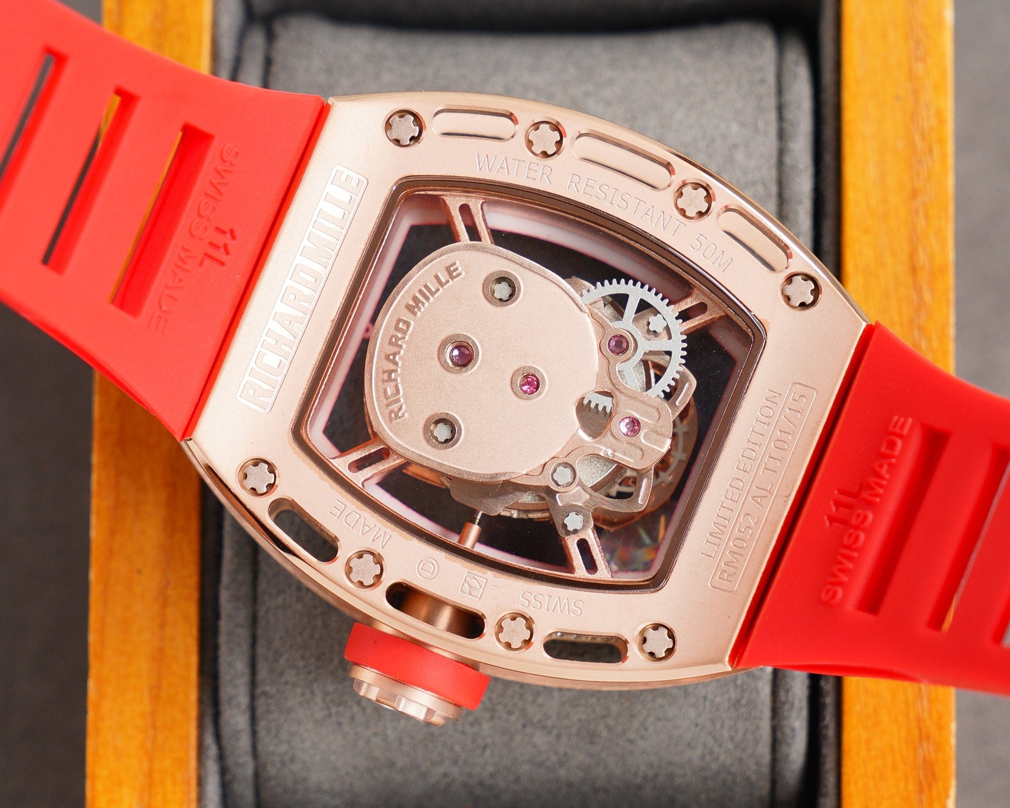 RM 052 "Skull" Rose Gold Full Diamond Edition
