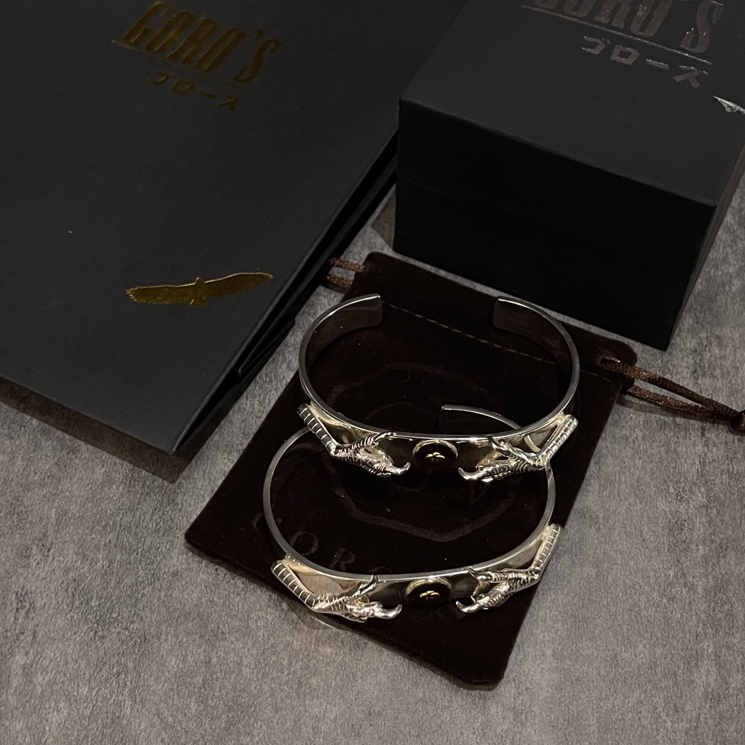 Goro's Takahashi Goro Double Silver Claw Bracelet
