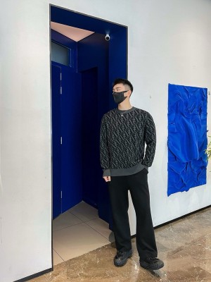 Fendi full print hoodie diagonal