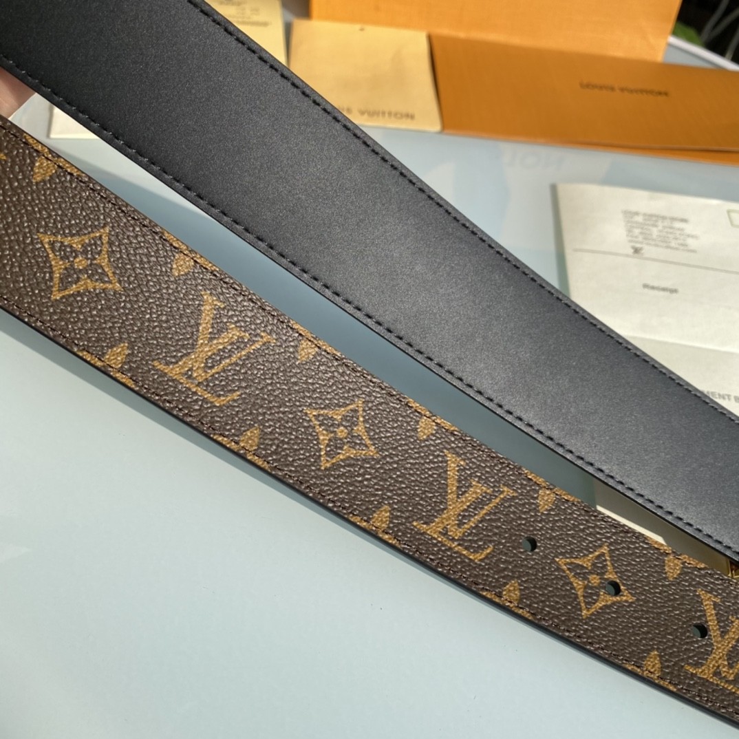 Louis Vuitton double-sided leather belt with monogram