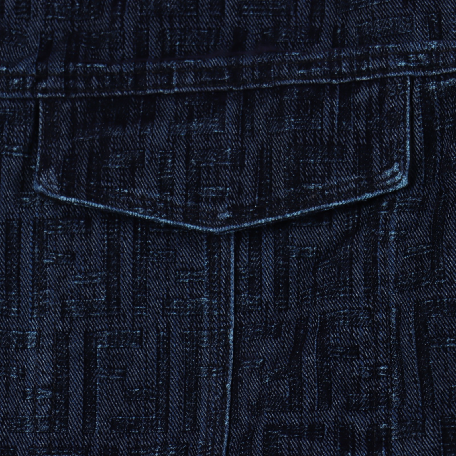 Fendi Dark Pattern Denim Coat