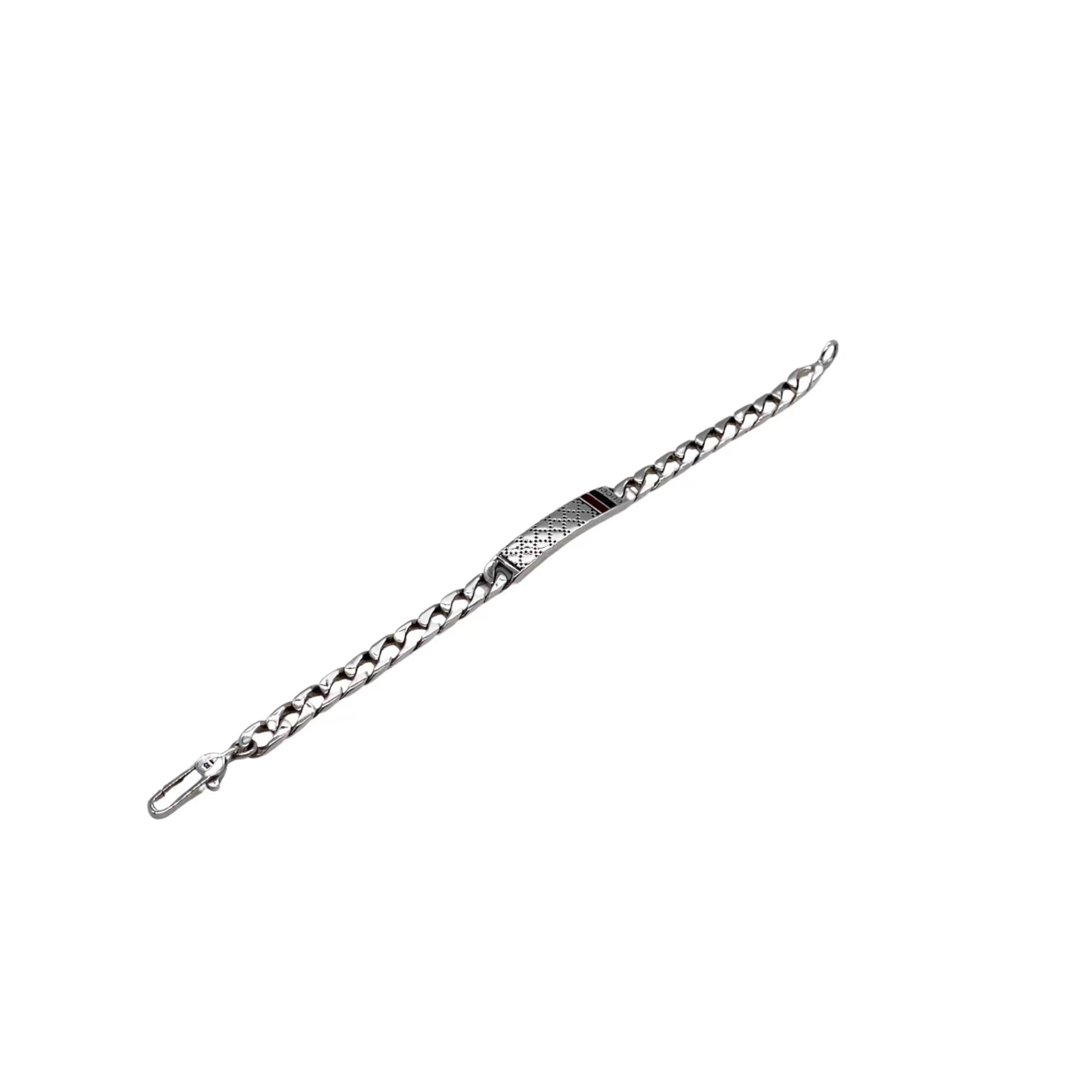 Gucci plaid enamel bracelet