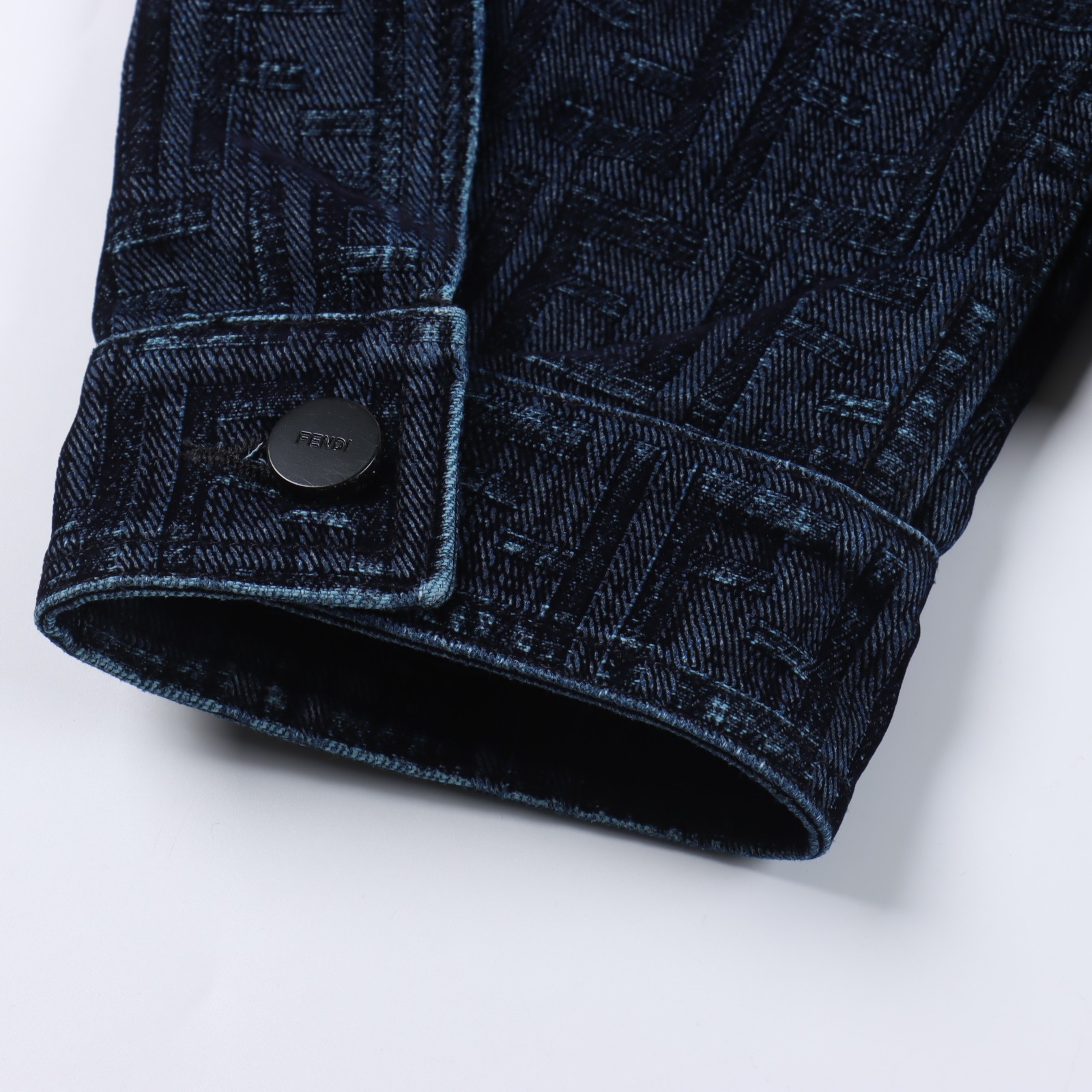 Fendi Dark Pattern Denim Coat
