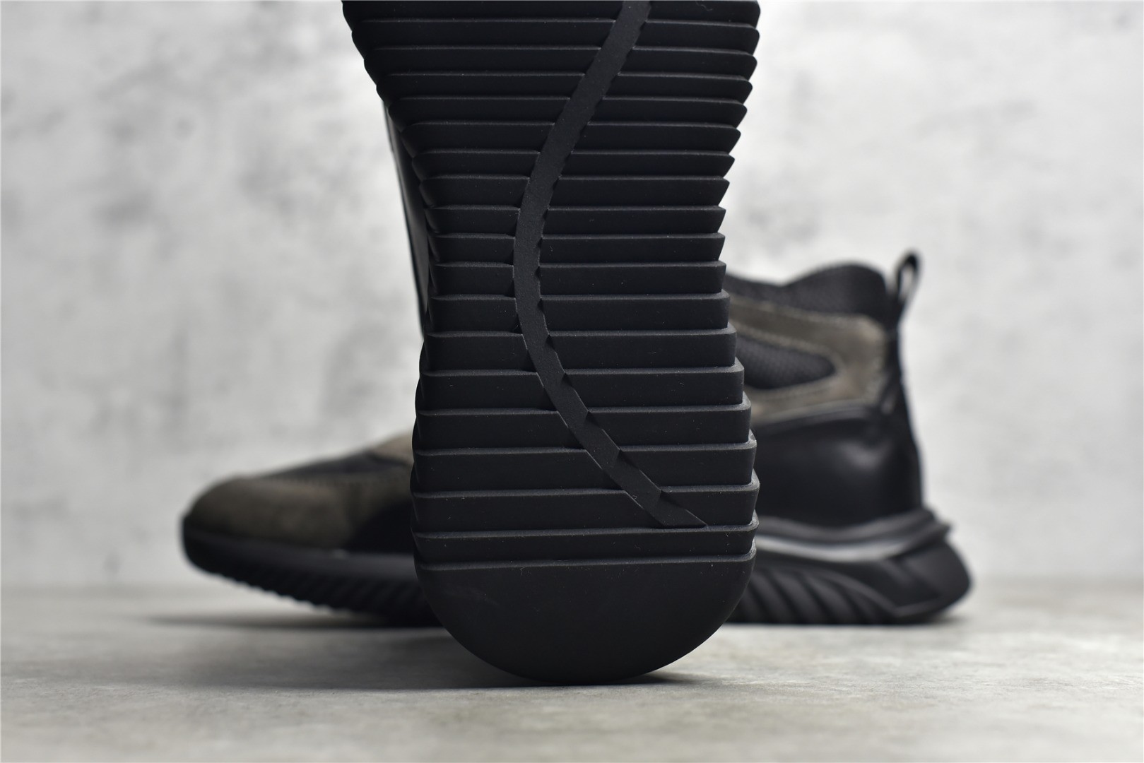 Gucci grey and black high-top sneakers