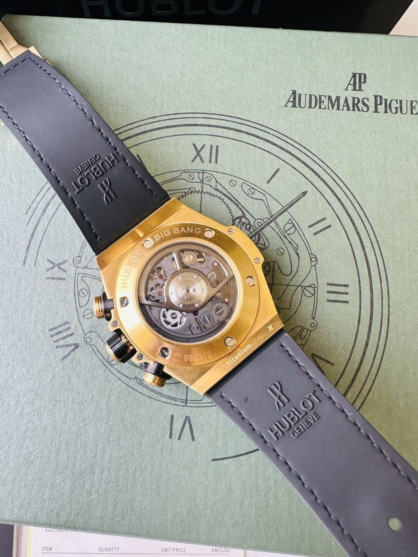 Hublot Gold Skeleton Mechanical Watch