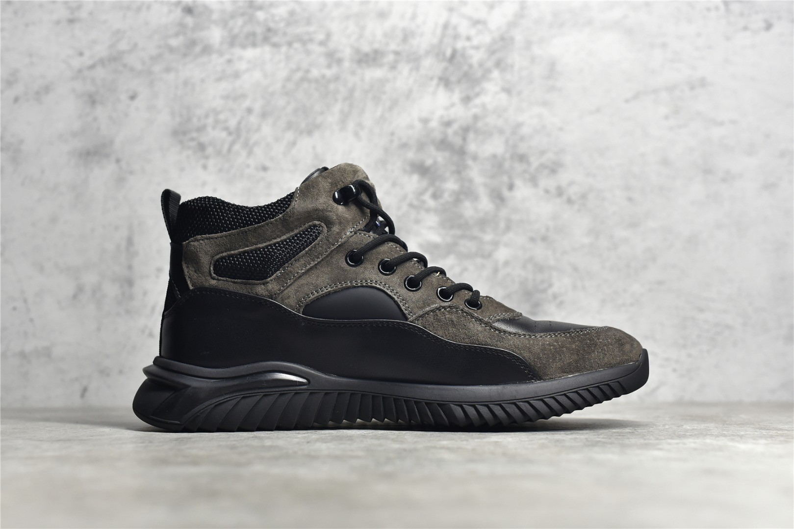 Gucci grey and black high-top sneakers