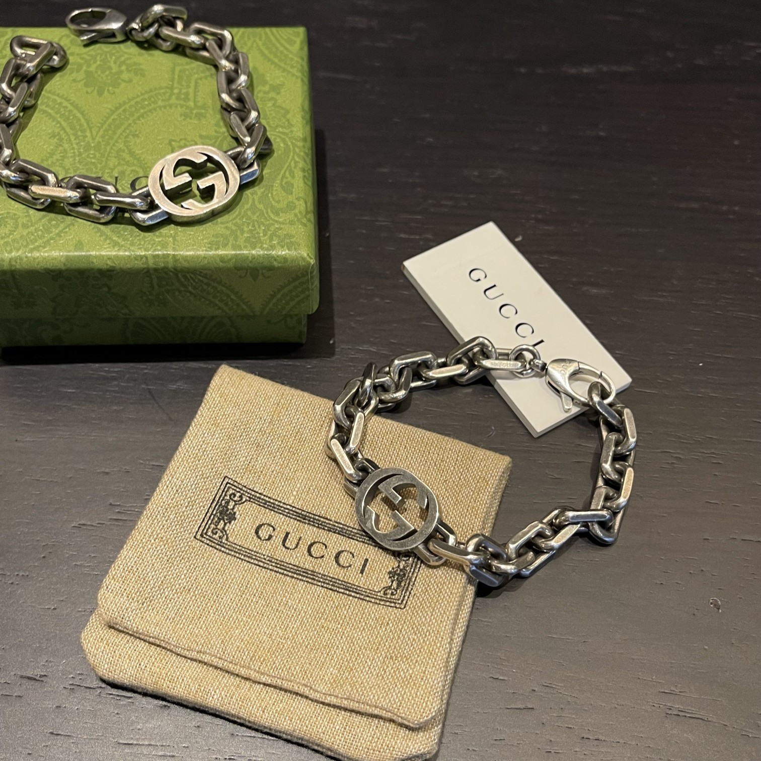 Gucci double G thick bracelet