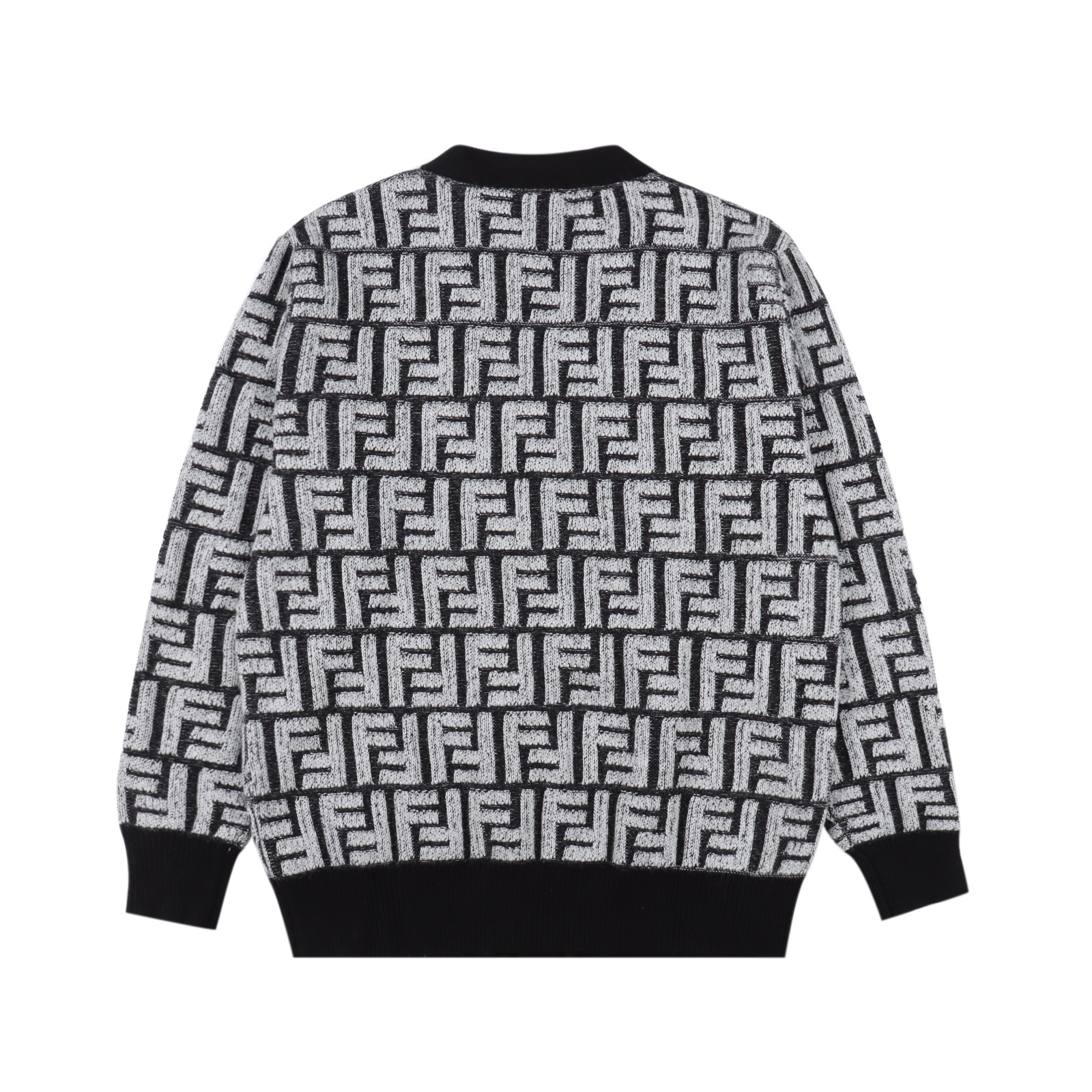 Fendi FD FF Jacquard Sweater Cardigan
