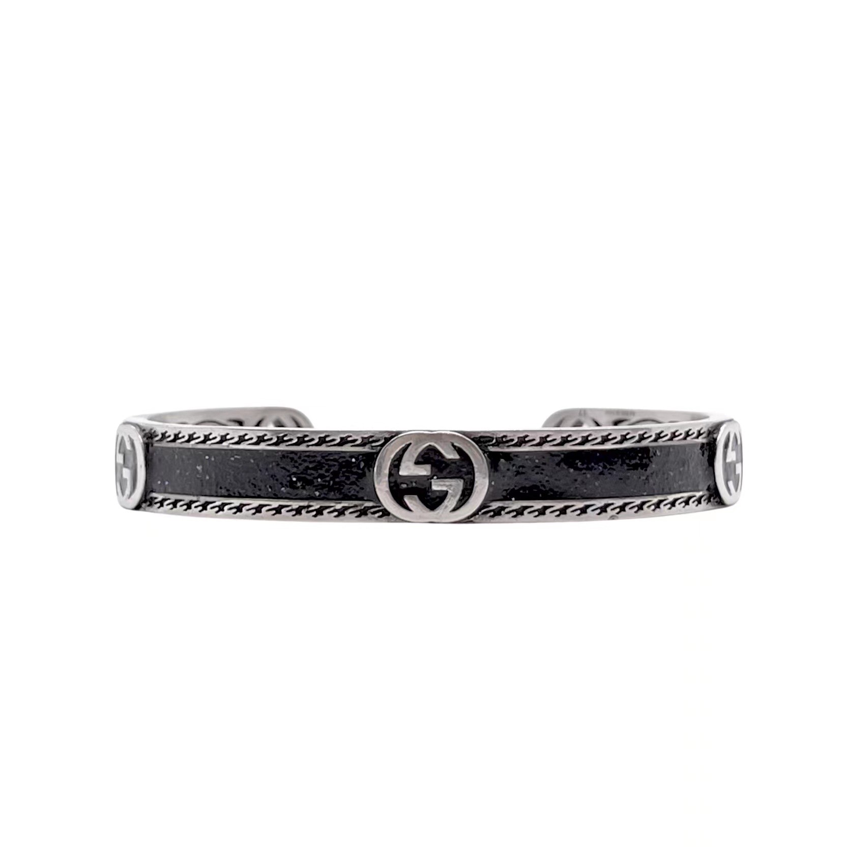 Gucci enamel black bracelet