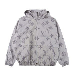 Louis Vuitton floral print windbreaker zipper jacket