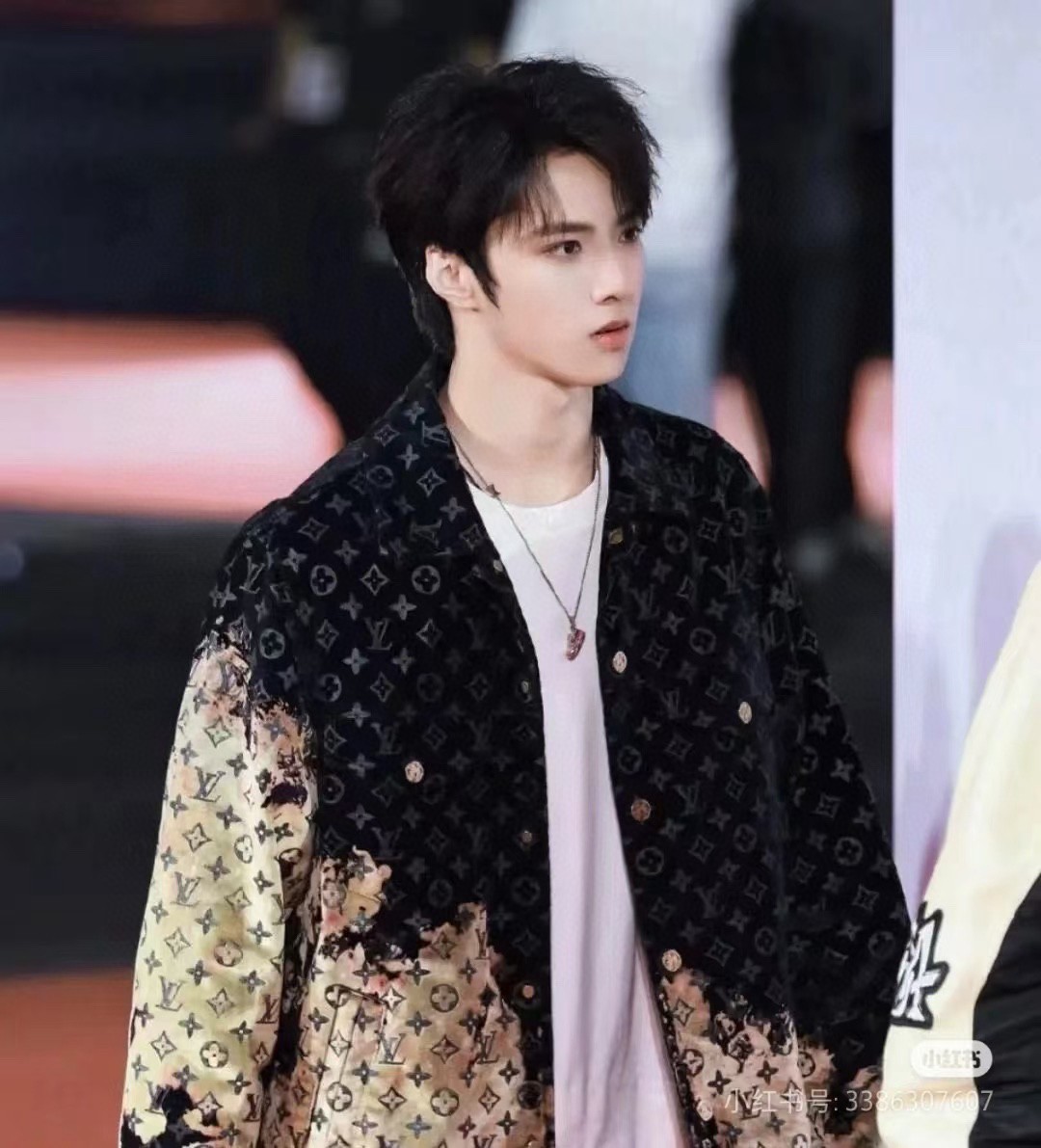 Louis Vuitton/Louis Vuitton 24Fw Bonfire Collection Fire Clouds Flame Old Flowers Full Print Denim Jacket Coat