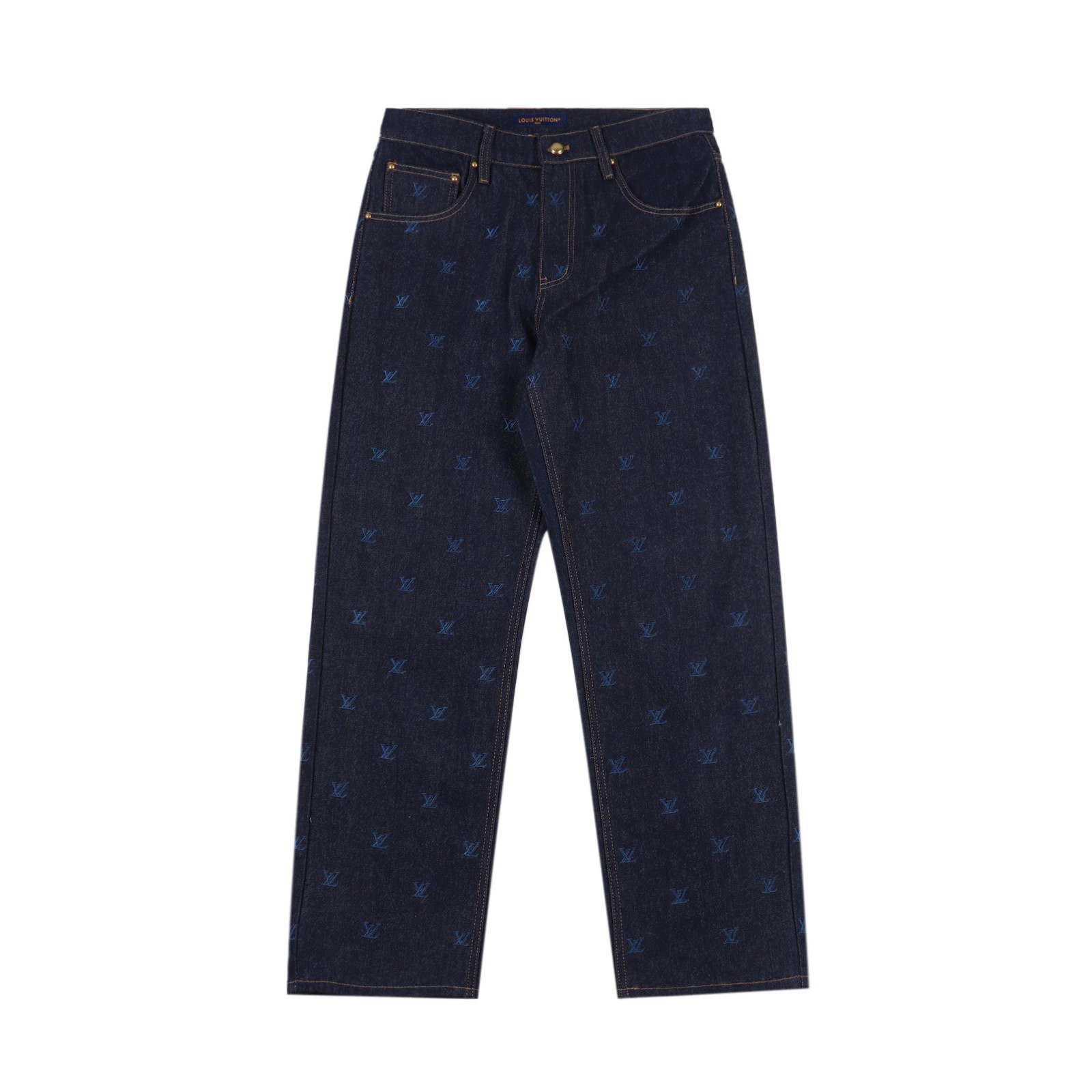 LOUIS VUITTON LV 24 Logo Embroidered Cowboy Pants