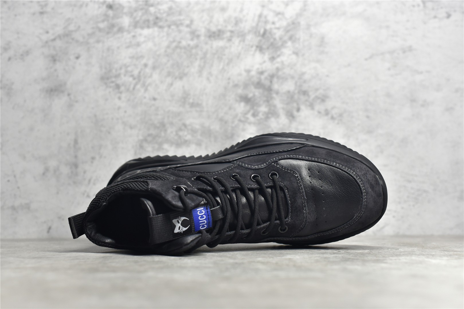 Black GUCCI high-top sneakers