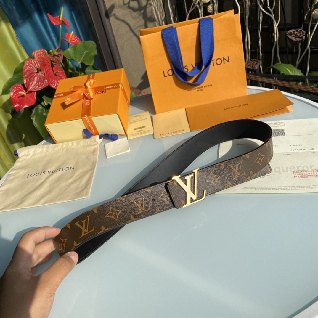 Louis Vuitton double-sided leather belt with monogram
