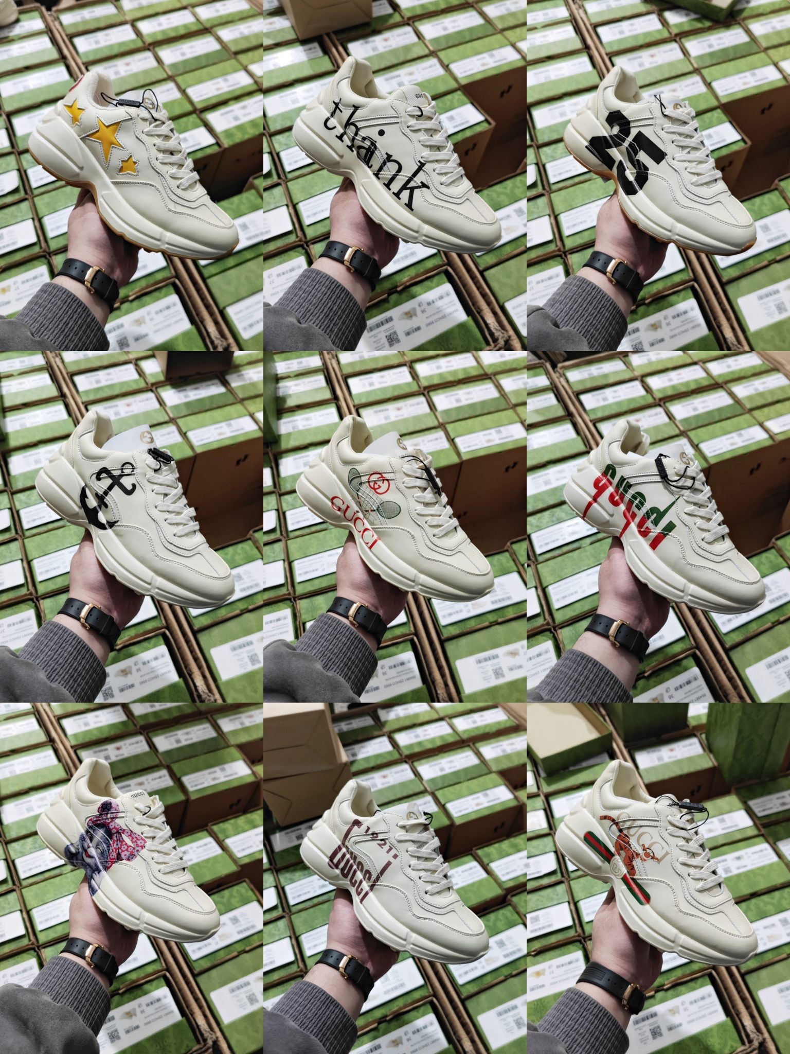 Gucci Rhyton series classic retro platform dad shoes