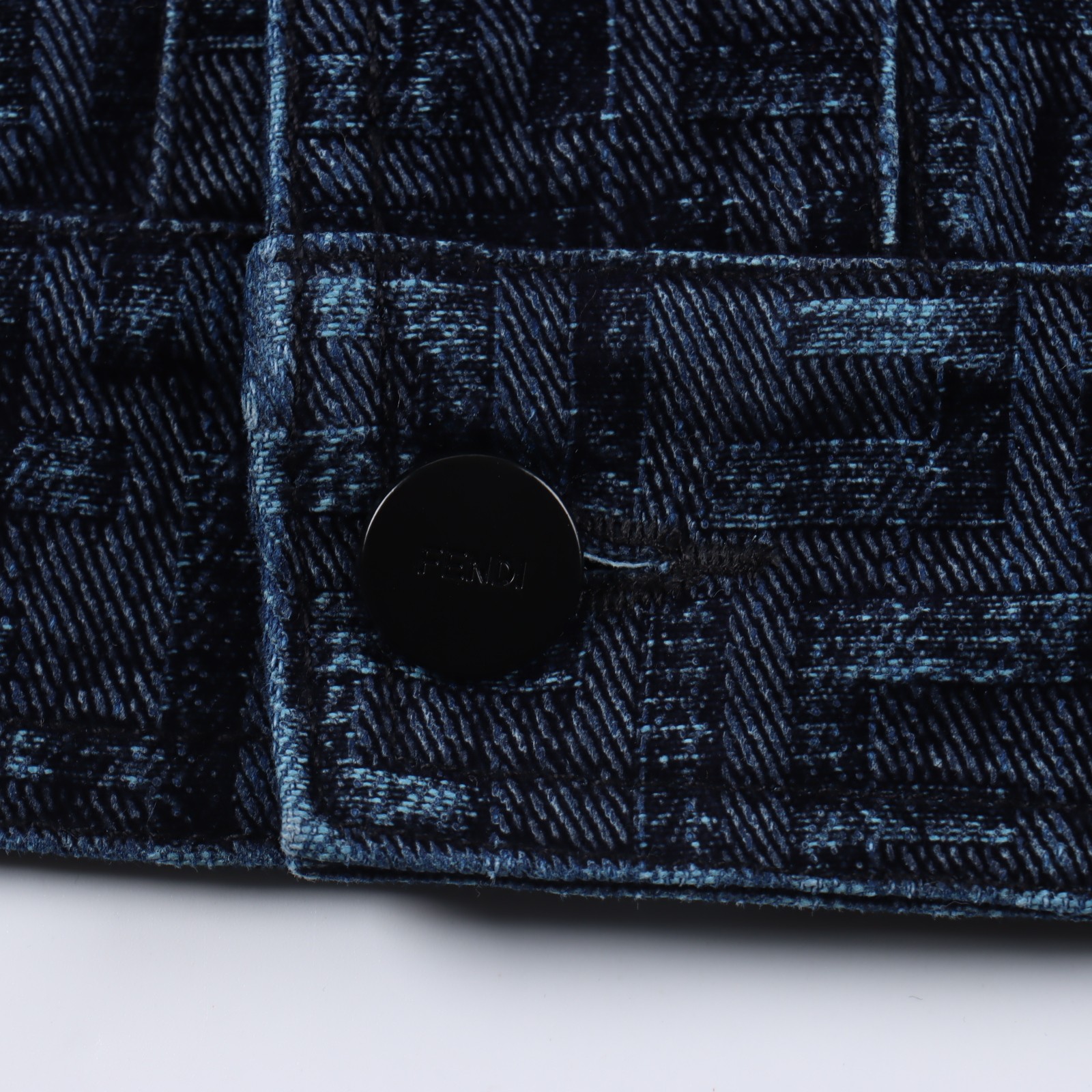Fendi Dark Pattern Denim Coat