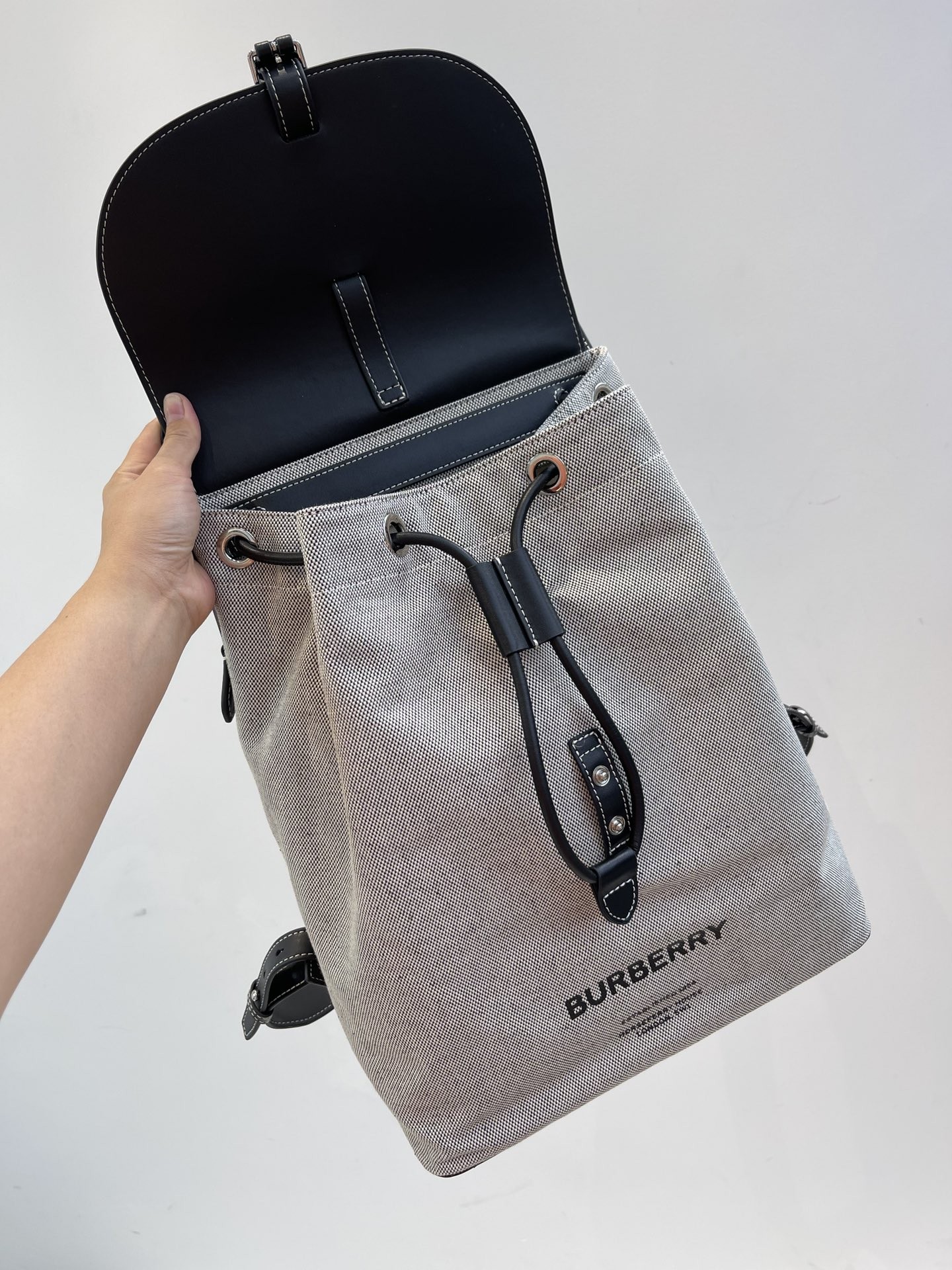 Burberry clamshell backpack