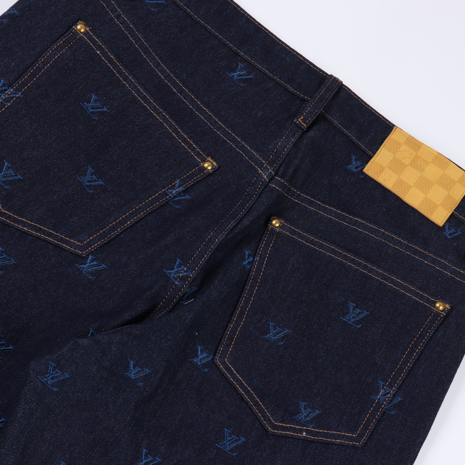 LOUIS VUITTON LV 24 Logo Embroidered Cowboy Pants