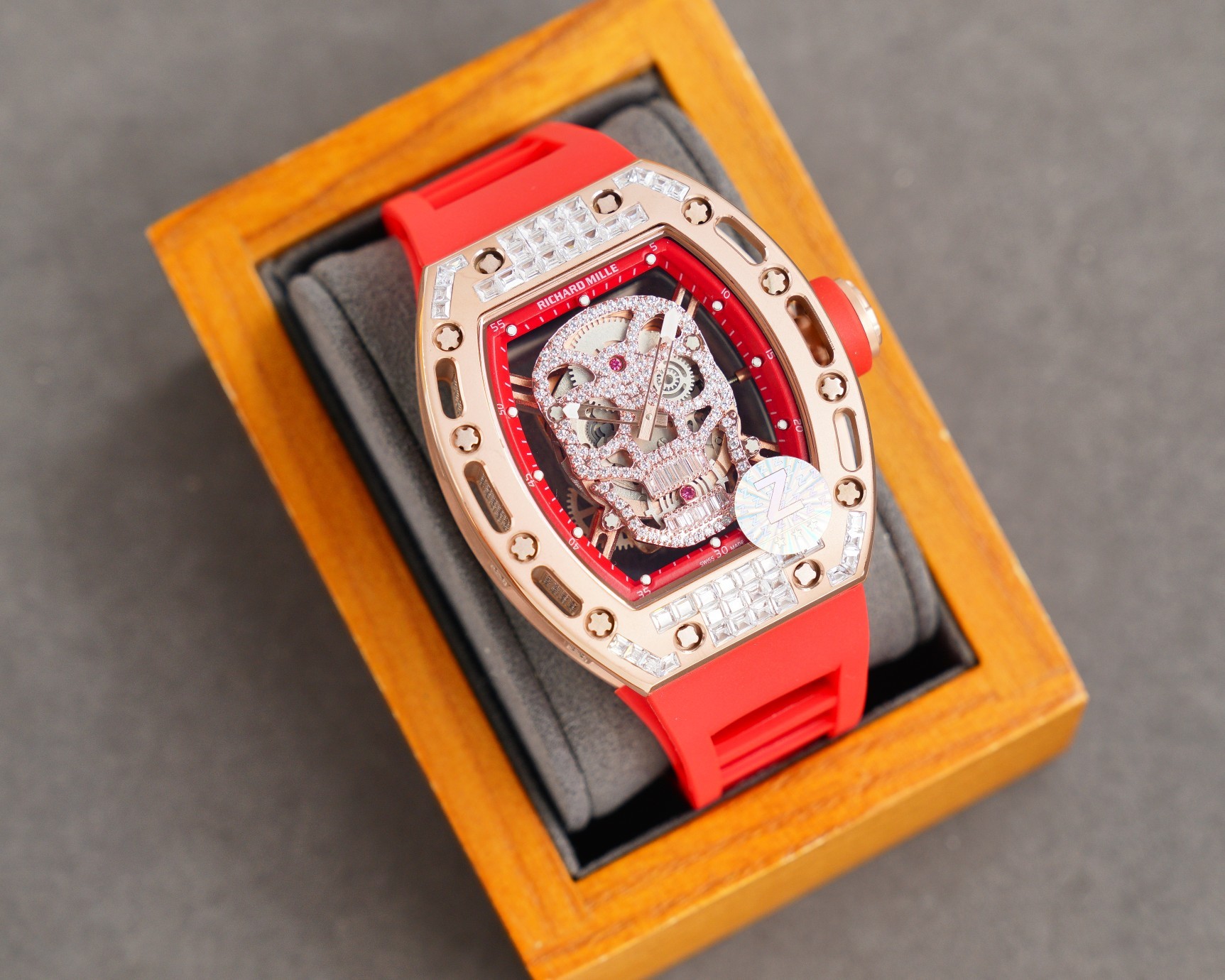 RM 052 "Skull" Rose Gold Full Diamond Edition