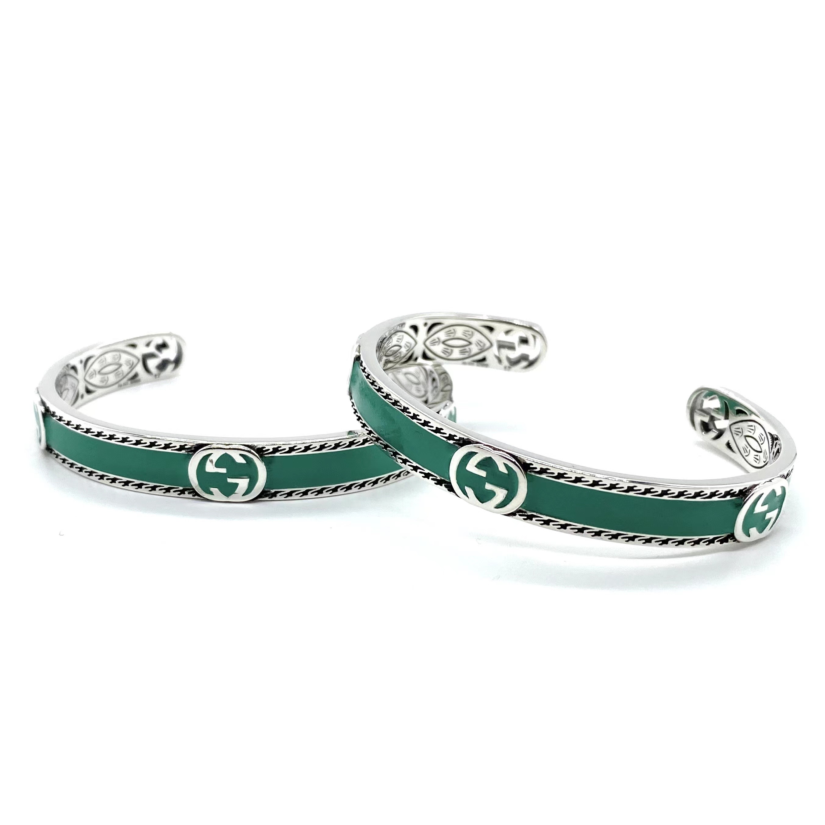 Gucci enamel green bracelet
