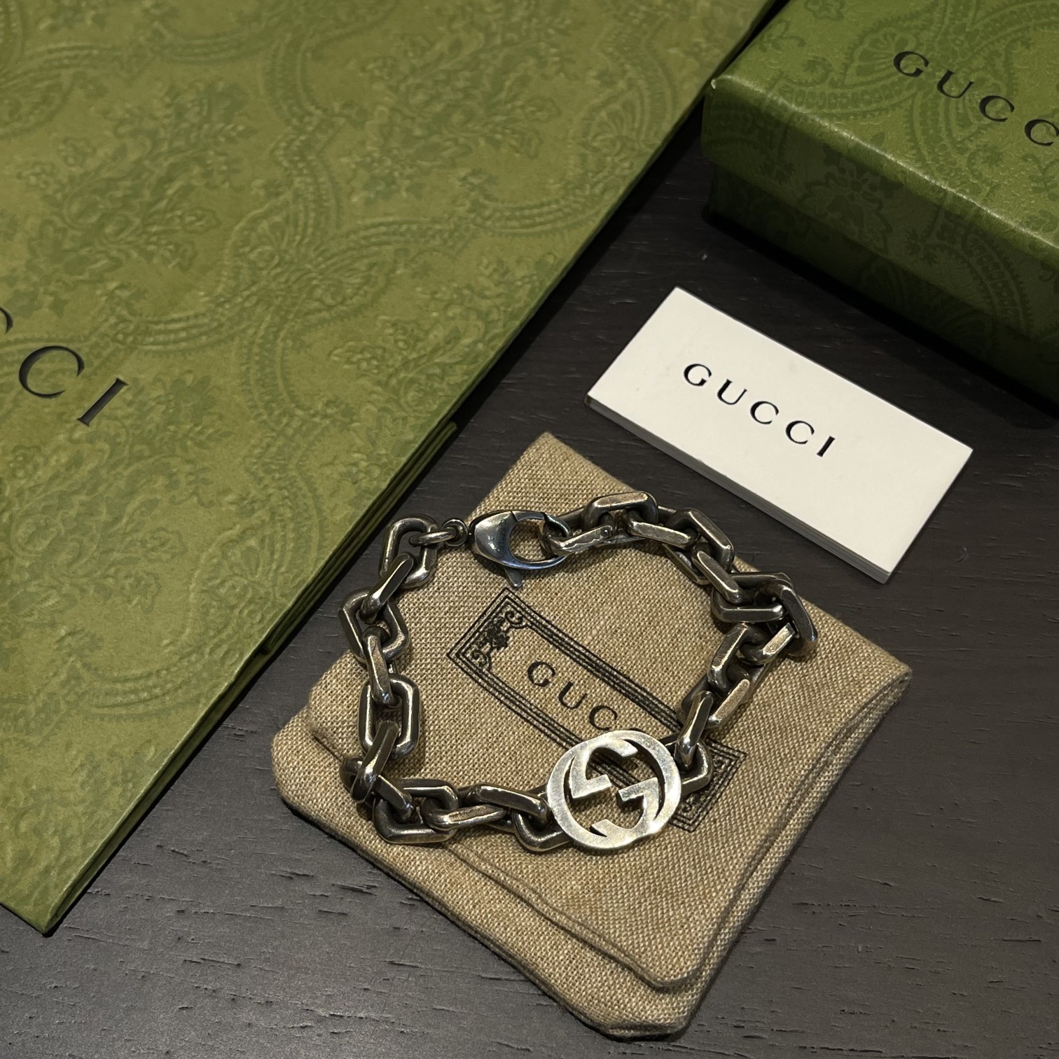 Gucci double G thick bracelet