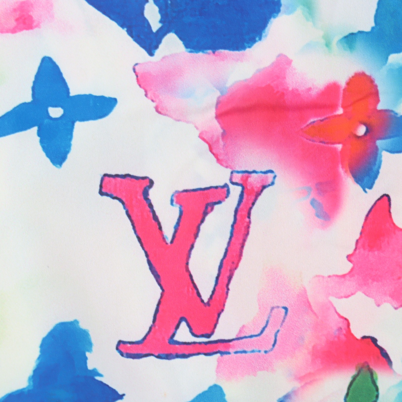 Louis Vuitton 24ss ink wash floral short sleeved shirt