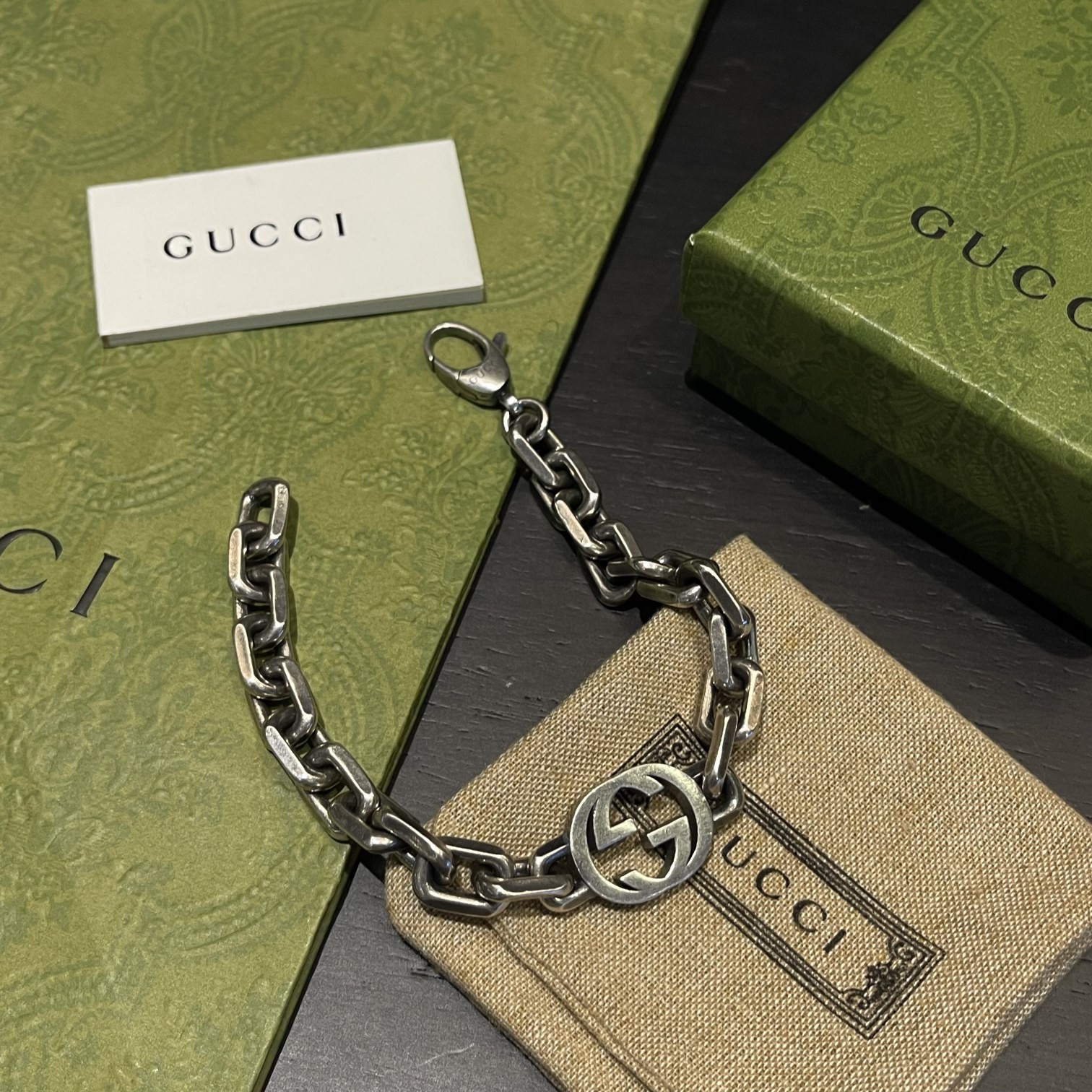 Gucci double G thick bracelet