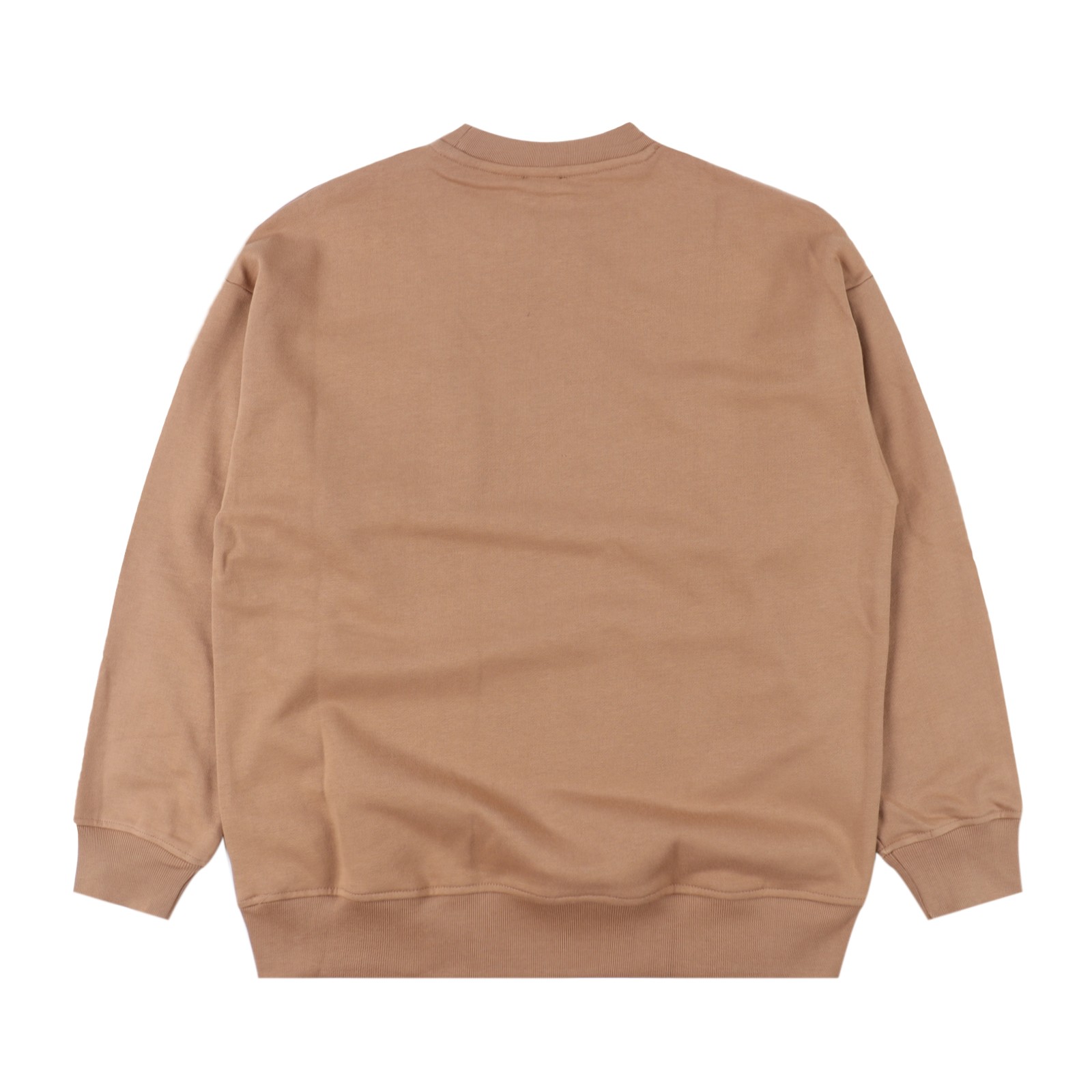 Fendi 24Fw FF leather trimmed zipper pocket round neck sweatshirt