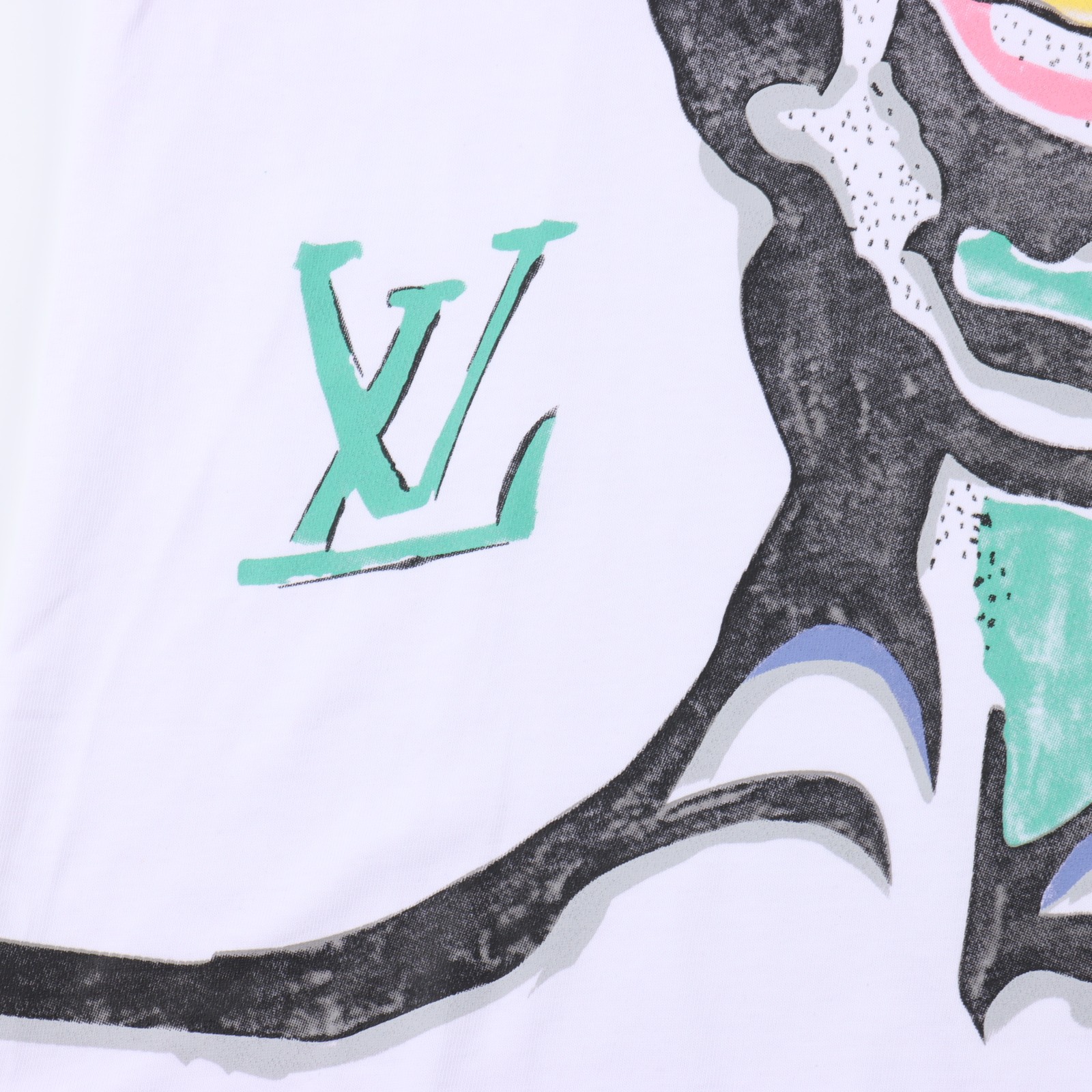 Louis Vuitton 24ss Facial Sketch Printed Short Sleeve