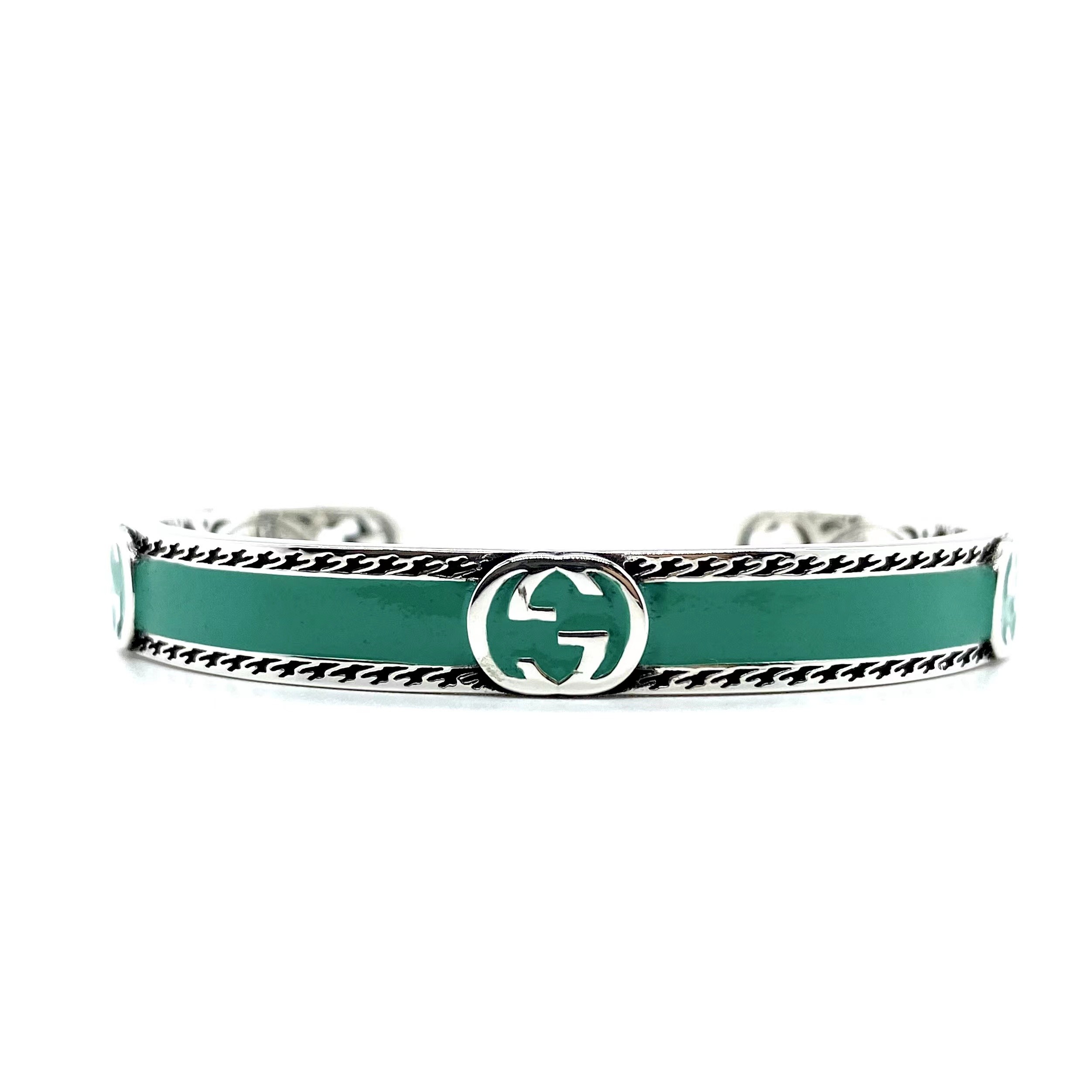 Gucci enamel green bracelet