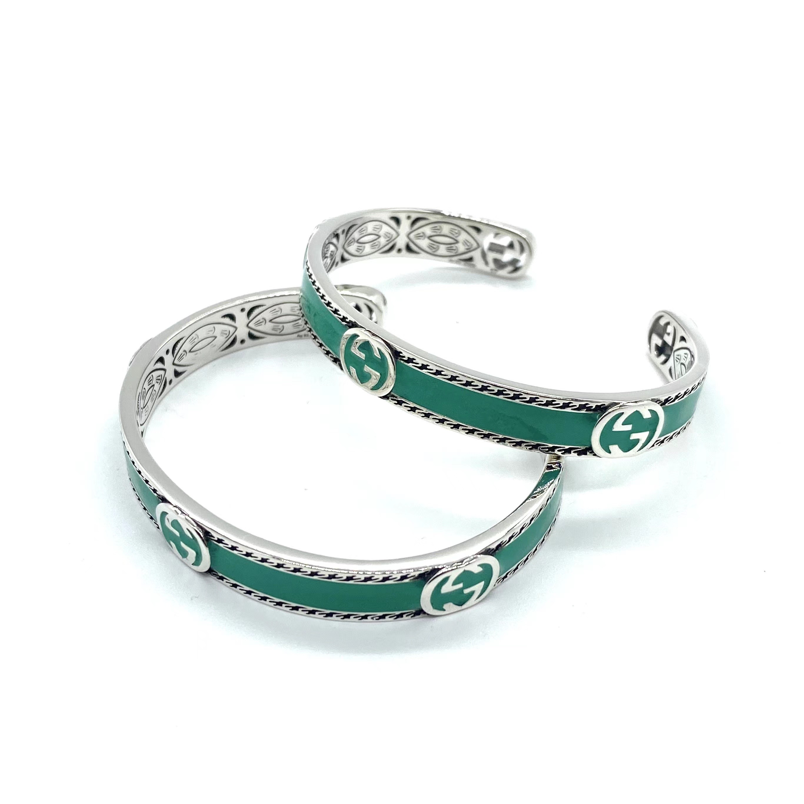 Gucci enamel green bracelet