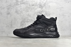 Black GUCCI high-top sneakers