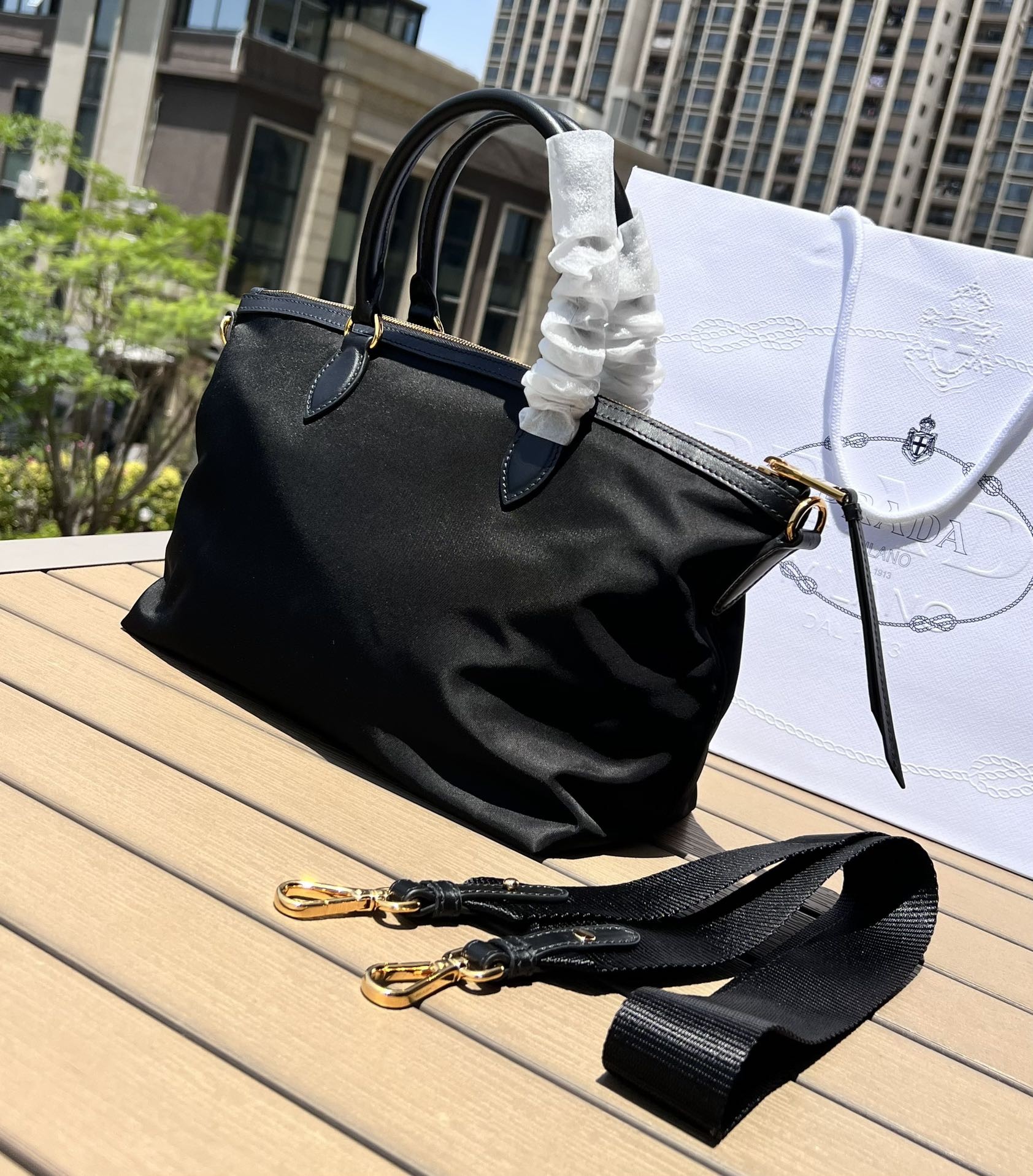 Prada dumpling bag