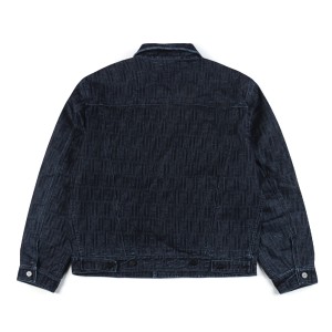 Fendi Dark Pattern Denim Coat