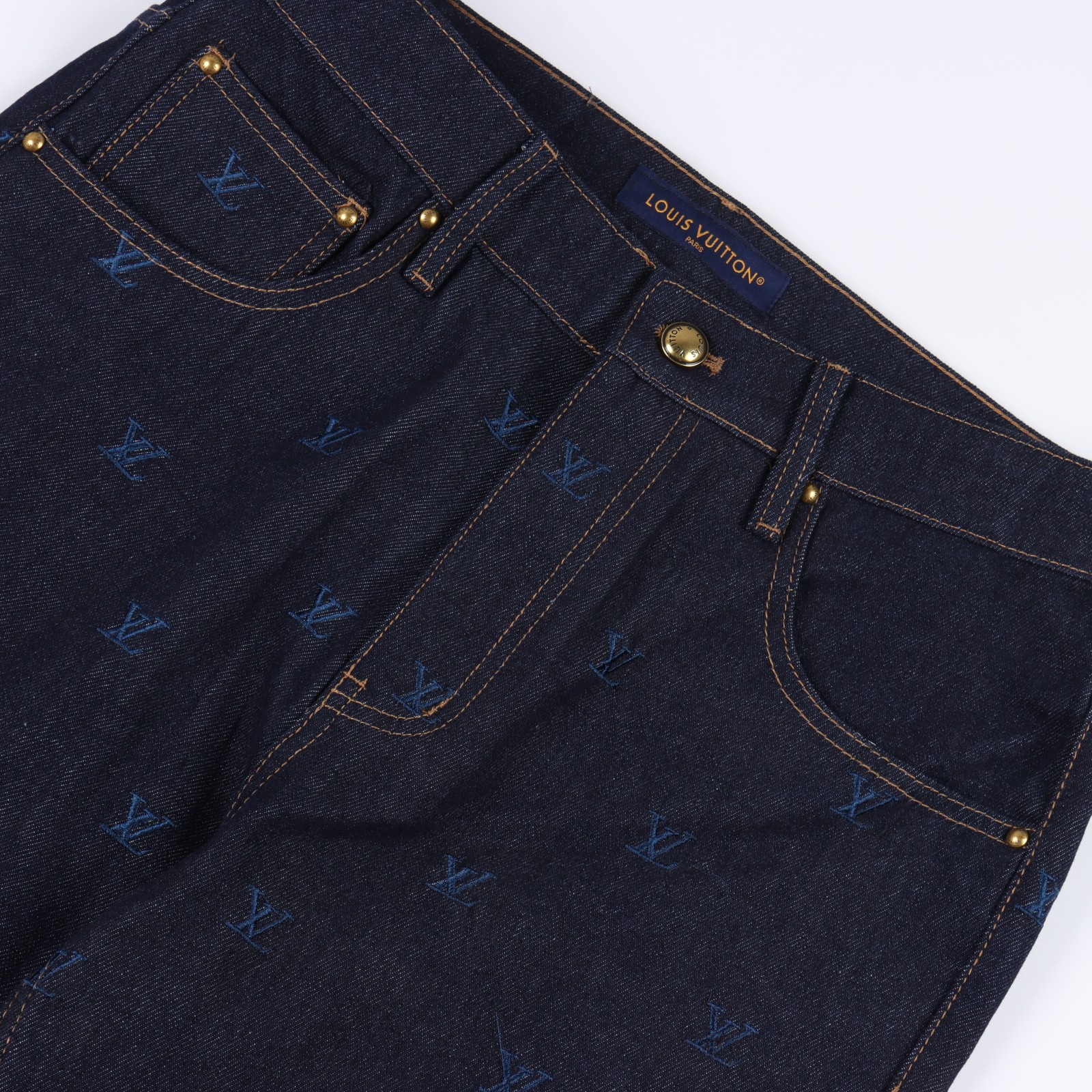 LOUIS VUITTON LV 24 Logo Embroidered Cowboy Pants