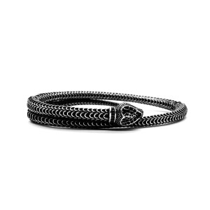 Gucci sterling silver snake-shaped bracelet