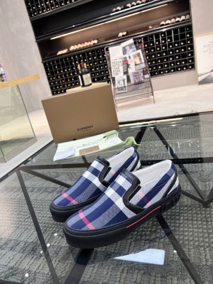 Burberry check slip-on canvas shoes