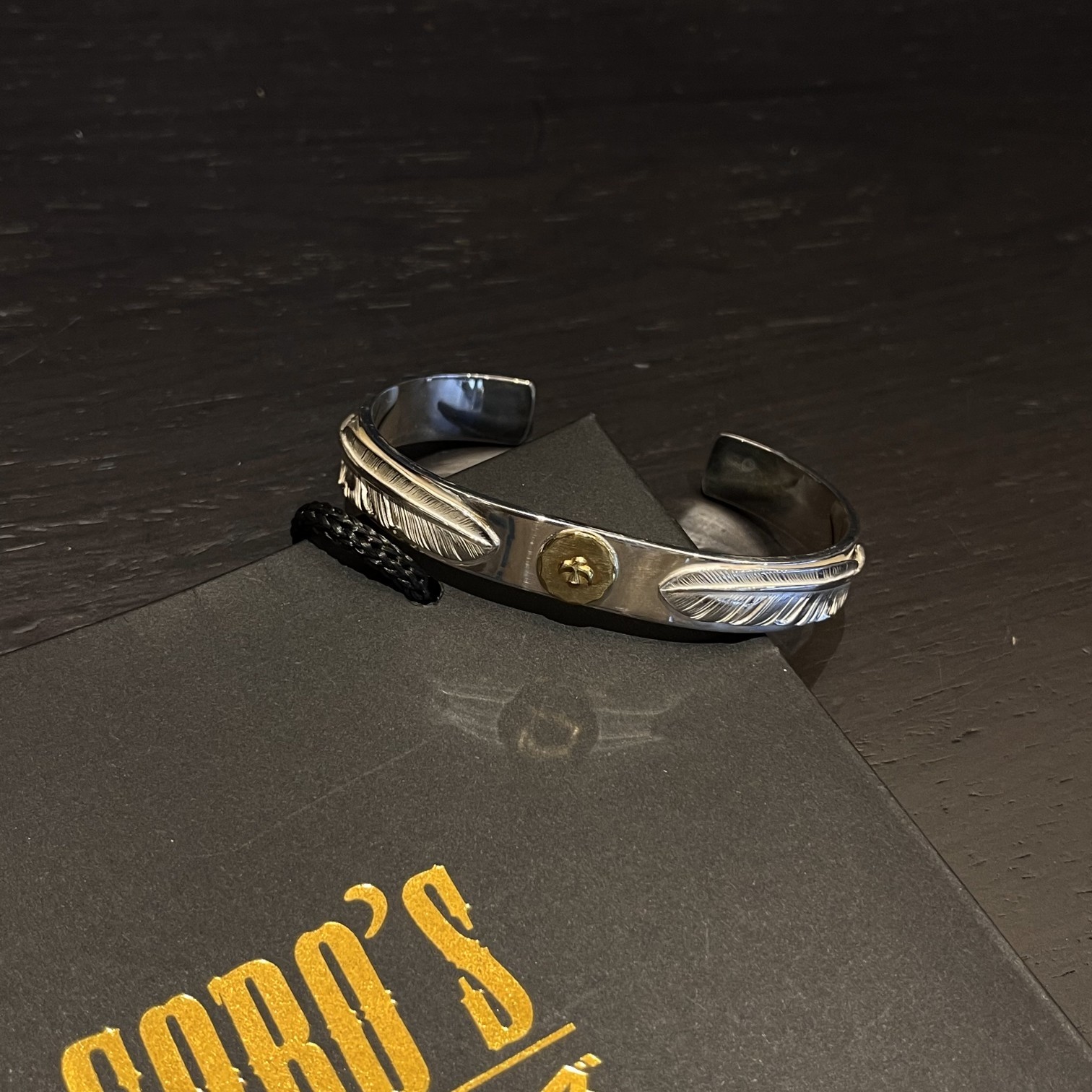 Goro's Takahashi Goro Double Silver Feather Bracelet
