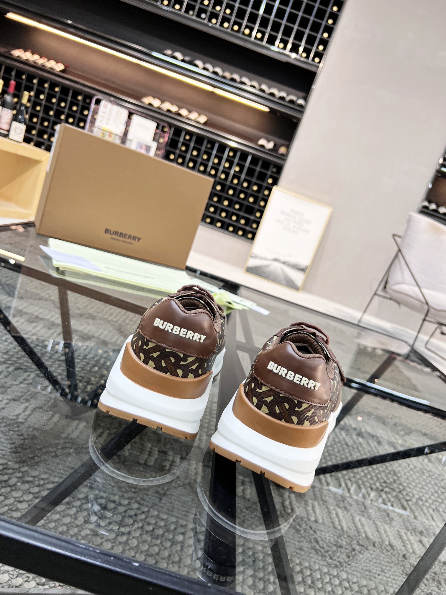 Burberry brown monogram sneakers