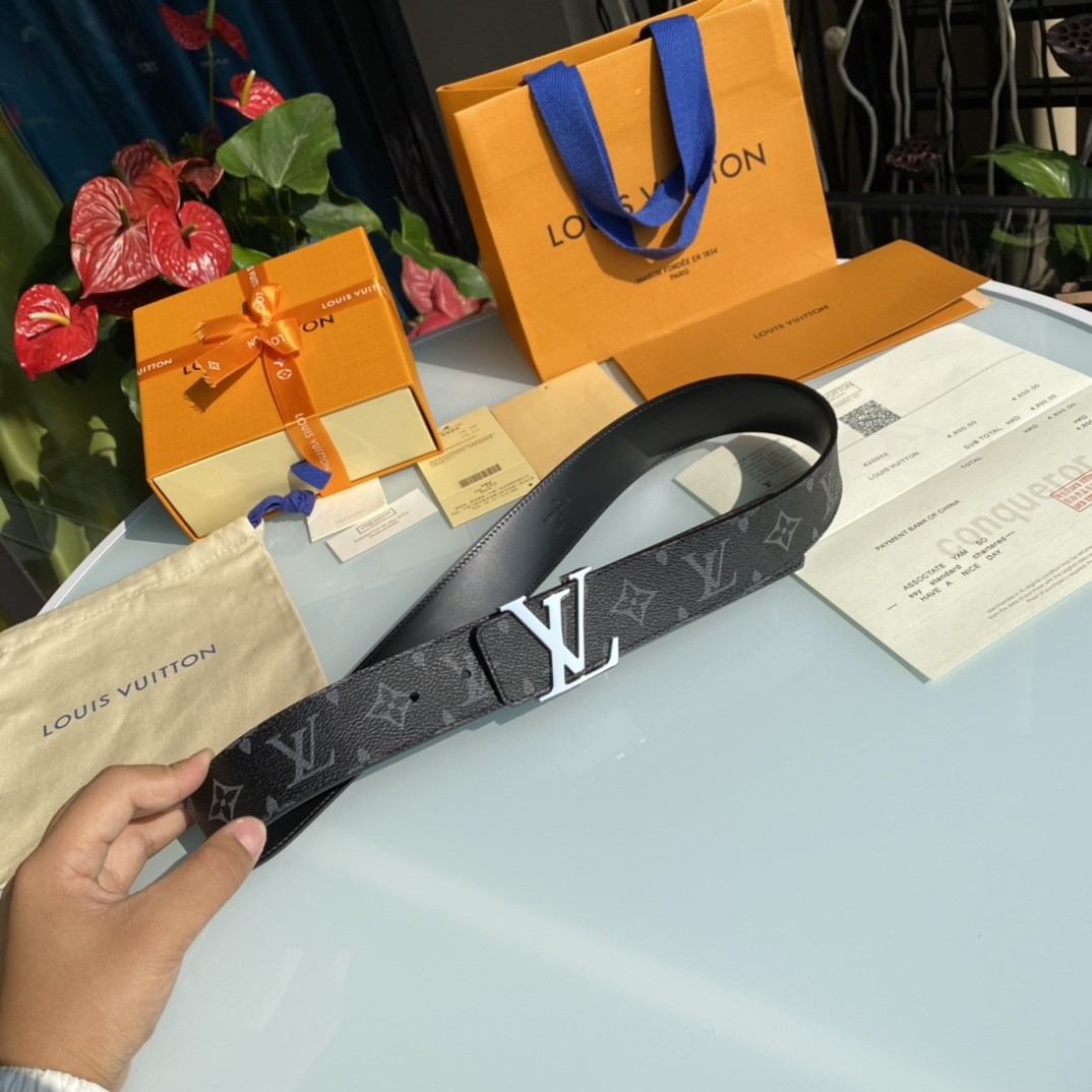 The Louis Vuitton monogram belt is a belt