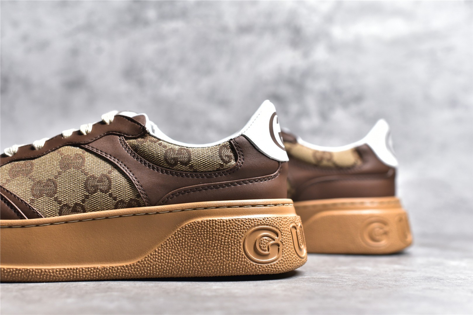 GG Supreme canvas platform sneakers