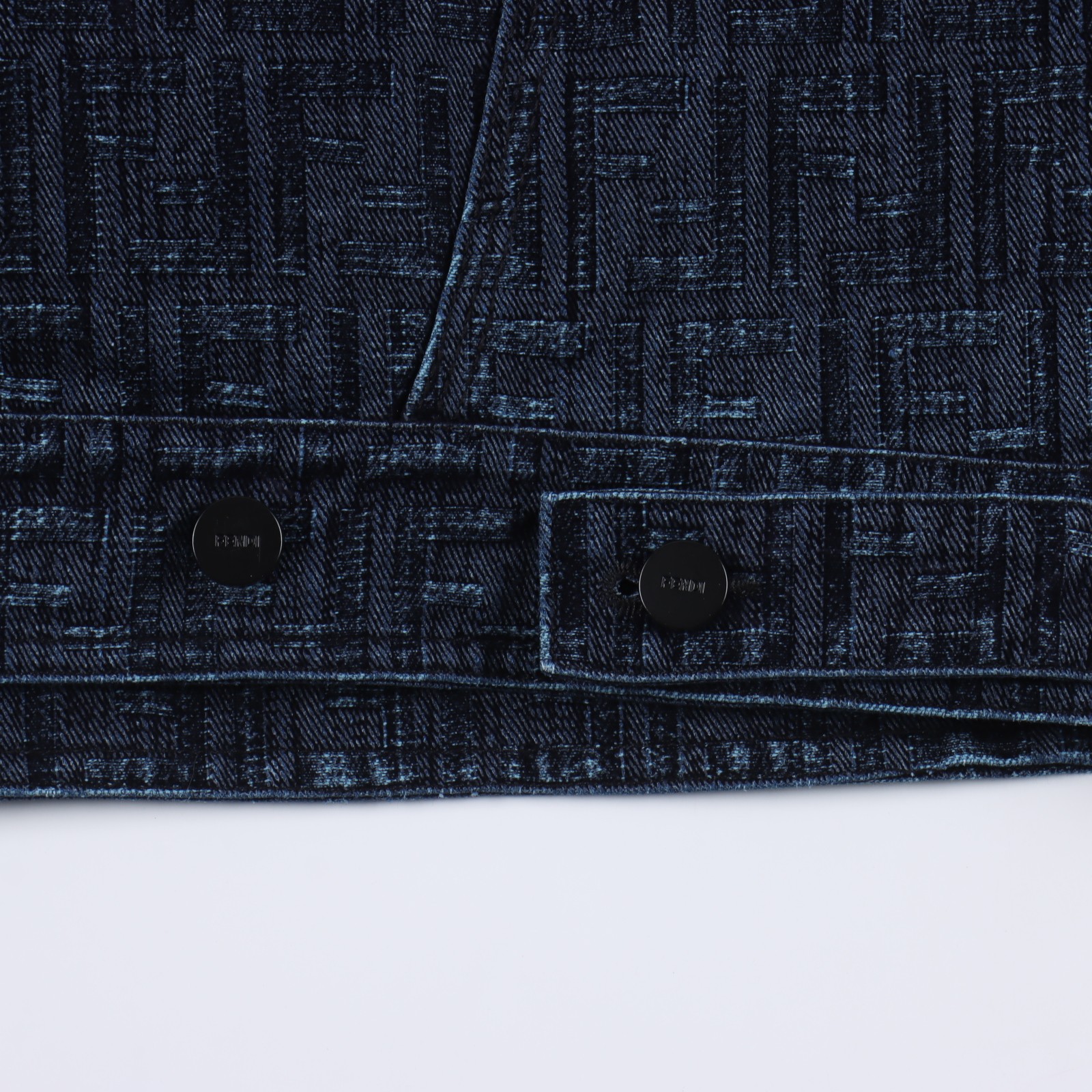 Fendi Dark Pattern Denim Coat