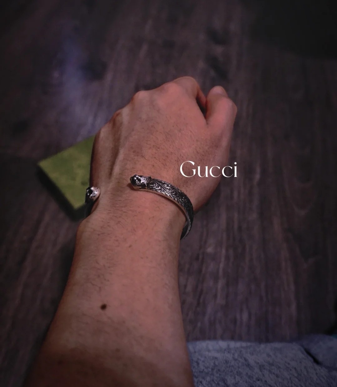 Gucci Tiger Head Silver Bracelet