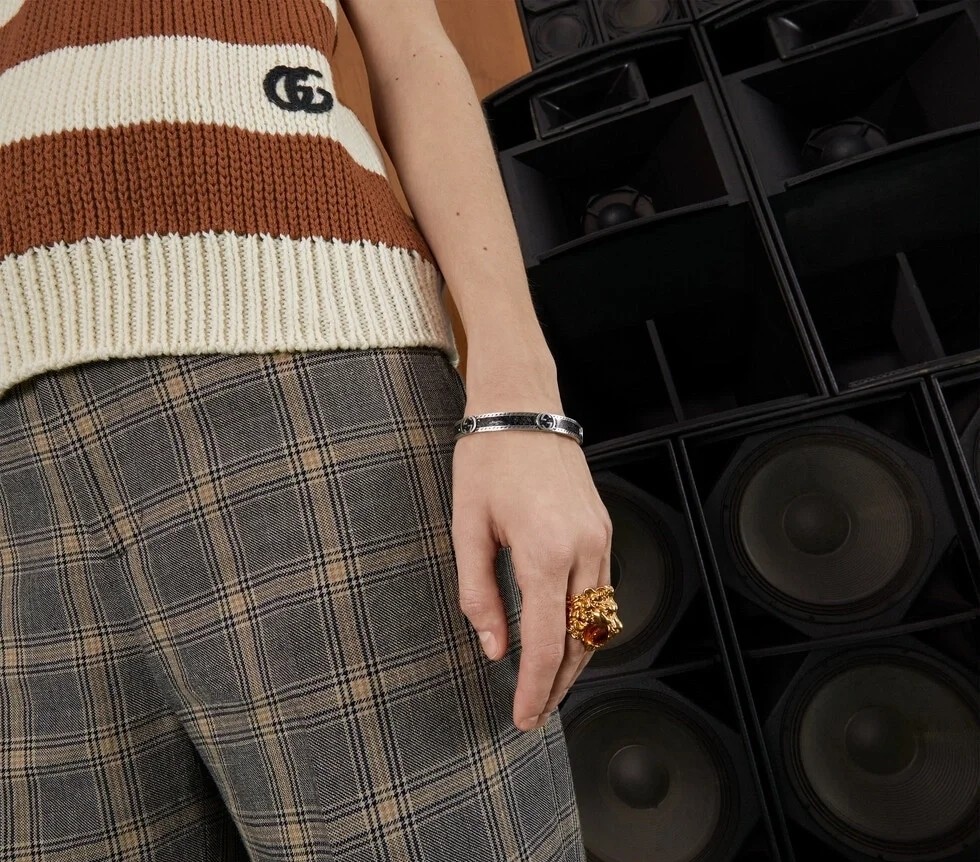 Gucci enamel black bracelet