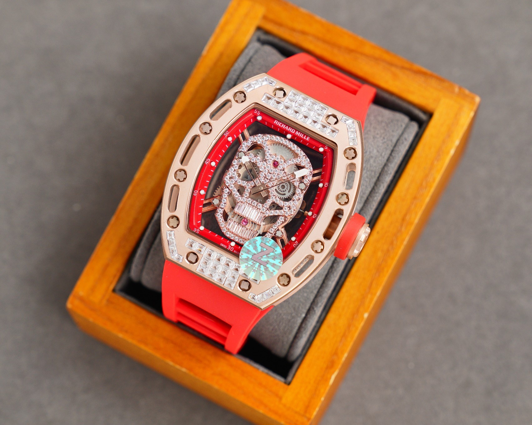 RM 052 "Skull" Rose Gold Full Diamond Edition